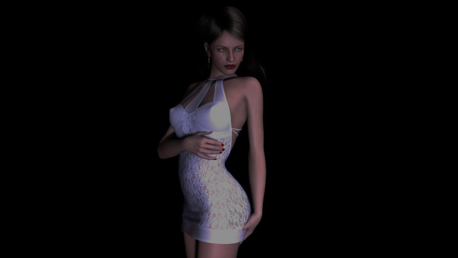 Обои картинки фото 3д графика, people , люди, девушка, взгляд