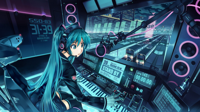 Обои картинки фото аниме, vocaloid, девушка
