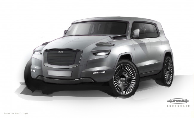 Обои картинки фото автомобили, рисованные, yakovlev, gaz