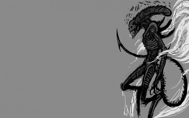 Обои картинки фото Чужой, рисованные, кино, alien, чужой