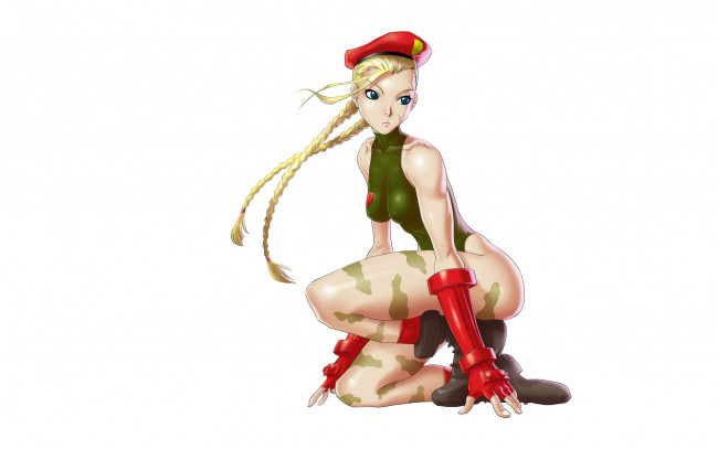 Обои картинки фото девушка, аниме, street fighter, cammy, цличный, боец, street, fighter