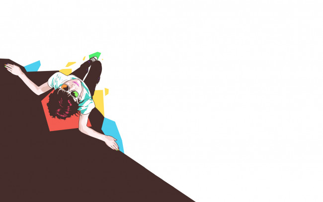 Обои картинки фото девушка, рисованные, минимализм, стиль