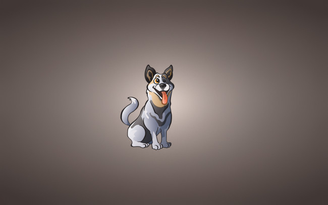 Обои картинки фото собака, рисованные, минимализм, dog