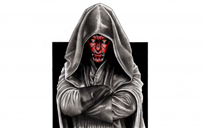 Обои картинки фото star wars, рисованные, кино, дарт, мол, darth, maul, звездные, войны, star, wars