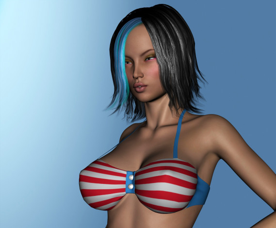 Обои картинки фото 3д графика, люди , people, девушка, фон, взгляд