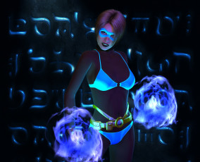 Картинка 3д+графика фантазия+ fantasy магия фон взгляд девушка