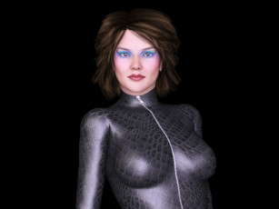 Картинка 3д+графика люди+ people девушка взгляд фон