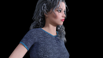 Картинка 3д+графика портрет+ portraits фон взгляд девушка