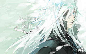 Картинка аниме lamento art kazuaki visual novel rai демон белые волосы ушки лицо повязка