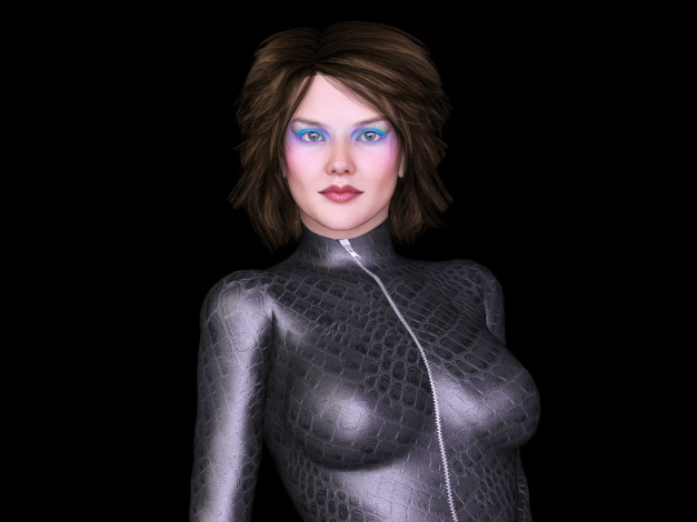 Обои картинки фото 3д графика, люди , people, девушка, взгляд, фон