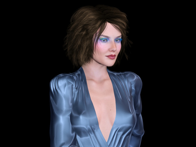 Обои картинки фото 3д графика, люди , people, фон, взгляд, девушка