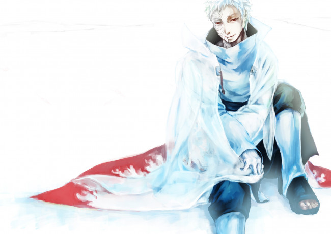 Обои картинки фото аниме, naruto, арт, обито