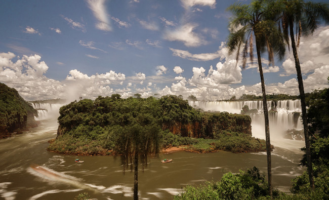 Обои картинки фото природа, водопады, водопад, река, лес