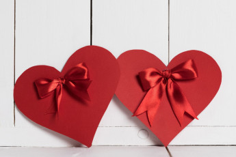Картинка праздничные день+святого+валентина +сердечки +любовь сердечки банты