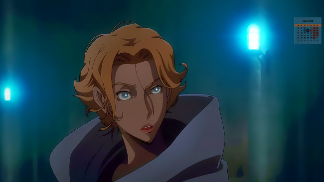 Обои картинки фото календари, аниме, лицо, взгляд, 2018, девушка