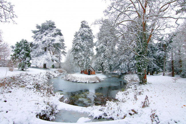 Обои картинки фото природа, зима, простор