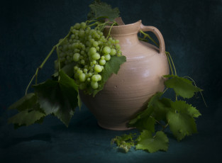 Картинка еда натюрморт кувшин виноград