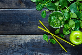 Картинка еда натюрморт яблока фреш трубочки мята листья