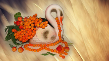 Картинка еда натюрморт ваза рябина