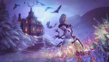 Картинка разное компьютерный+дизайн кристал сова пугало дом