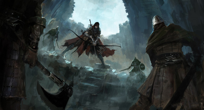 Обои картинки фото iron blade, видео игры, ~~~другое~~~, мужчины, фон, униформа, оружие