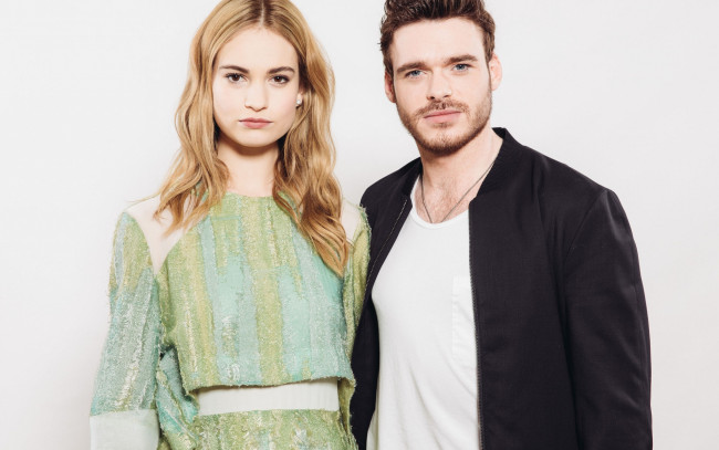 Обои картинки фото lily james, richard madden, разное, знаменитости, richard, madden, lily, james