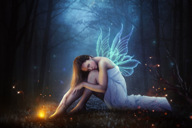 Обои картинки фото фэнтези, феи, by, hosne, qanadelo