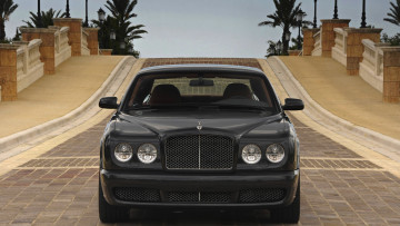 Картинка автомобили bentley бентли черный дорога