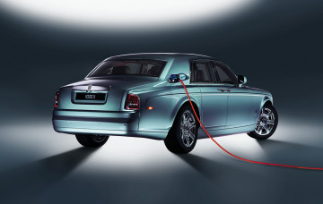Картинка автомобили rolls-royce роллс-ройс голубой шланг