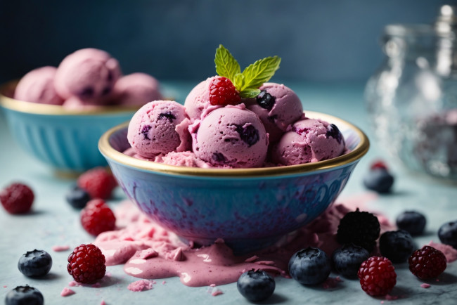 Обои картинки фото еда, мороженое,  десерты