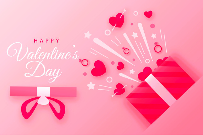 Обои картинки фото праздничные, день святого валентина,  сердечки,  любовь, коробки, взрыв, сердечки