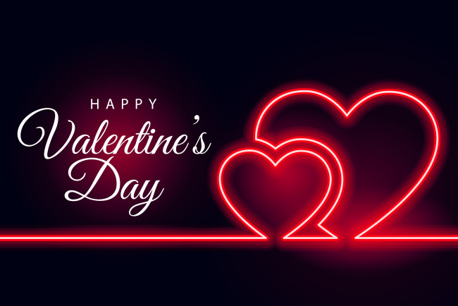 Обои картинки фото праздничные, день святого валентина,  сердечки,  любовь, сердечки, неон
