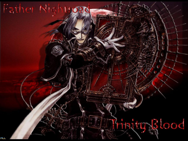 Обои картинки фото father, nightroad, аниме, trinity, blood
