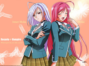 Картинка аниме rosario vampire