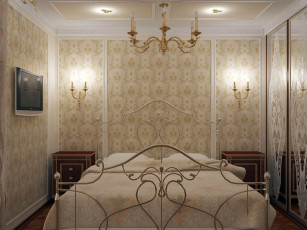 обоя интерьер, спальня