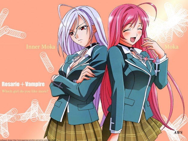 Обои картинки фото аниме, rosario, vampire