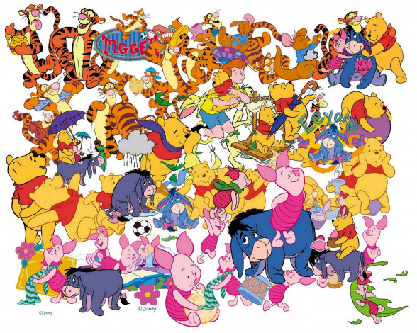 Обои картинки фото мультфильмы, winnie, the, pooh, дисней