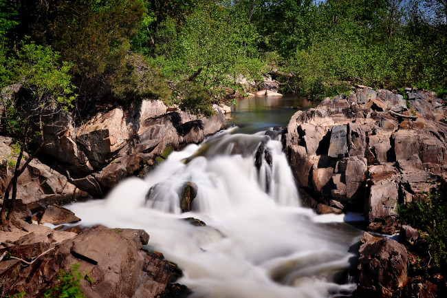 Обои картинки фото природа, водопады, поток, вода