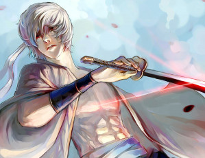 Картинка аниме gintama sakata gintoki гинтоки саката арт парень