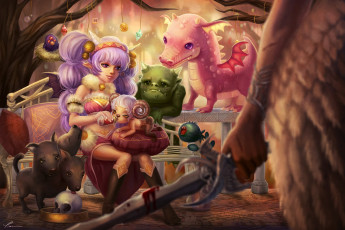 Картинка фэнтези существа рога