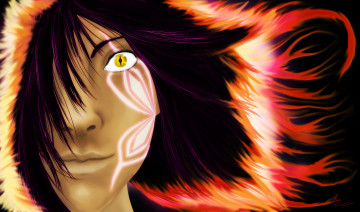 Картинка аниме bleach ярко глаз волосы девушка лицо блич