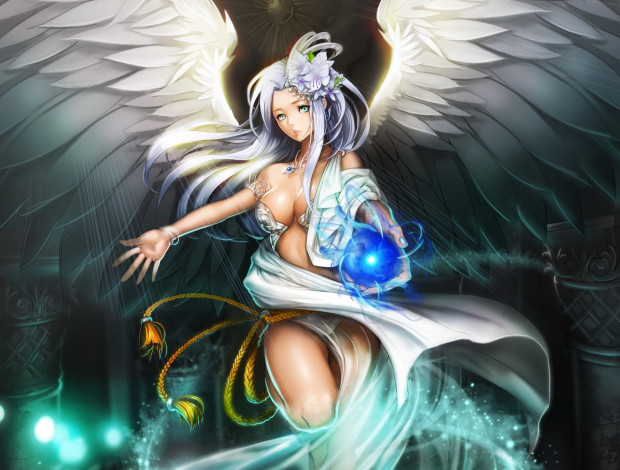 Обои картинки фото фэнтези, ангелы, крылья