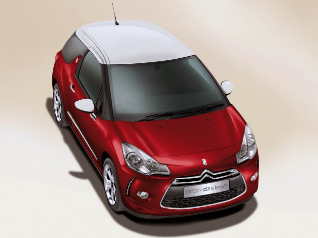 Обои картинки фото автомобили, citroen, красный, 2014, by, benefit, dsign, ds3, citroеn