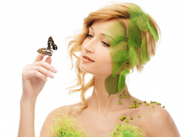 Обои картинки фото девушки, -unsort , креатив, fashion, стиль, девушка, бабочка