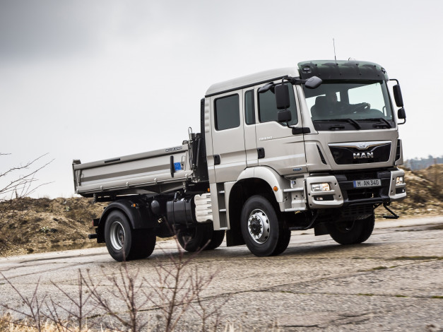 Обои картинки фото man tgm 18, 340 fak meiller-kipper, автомобили, man, meiller