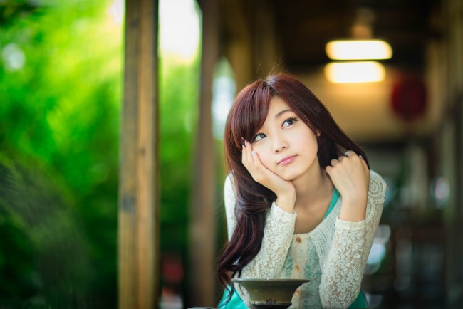 Обои картинки фото девушки, -unsort , азиатки, лицо, взгляд