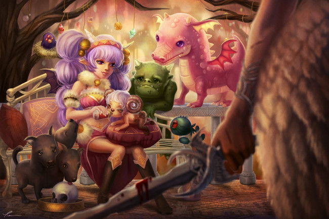 Обои картинки фото фэнтези, существа, рога