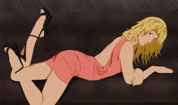 Картинка векторная+графика девушки девушка взгляд фон