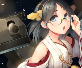 Картинка аниме kantai+collection фон взгляд девушка