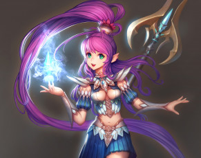 Картинка аниме оружие +техника +технологии копьё девушка saringongja